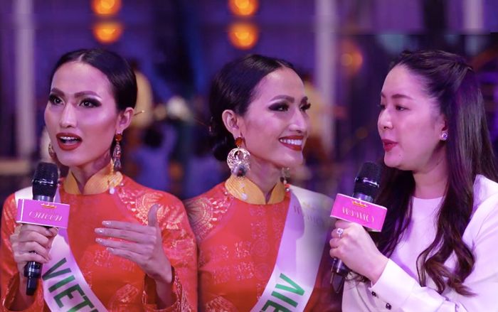 Hoài Sa diện áo dài nổi bật, trả lời ứng xử bằng tiếng Anh tại Miss International Queen 2020
