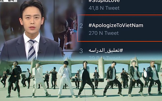 Hạ gục BTS, hashtag #XinlỗiViệtNam thống trị Twitter