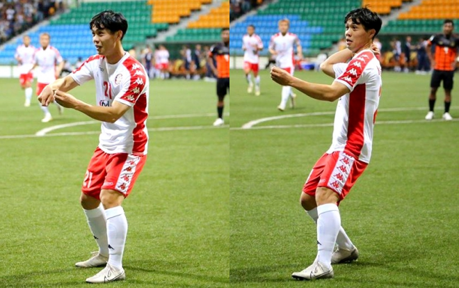 Công Phượng khiến fan phấn khích khi ăn mừng kiểu… câu cá