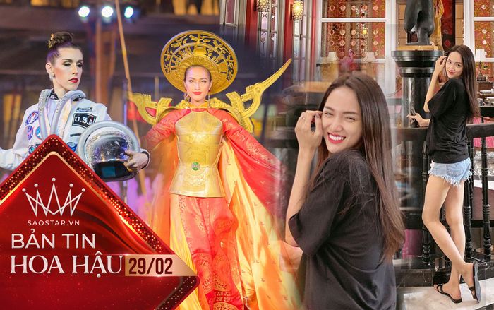 Hoài Sa cảm ơn hoa hậu Mỹ gỡ váy 'cứu nguy', Hương Giang đi dép lê vẫn xinh 'vạn người mê'