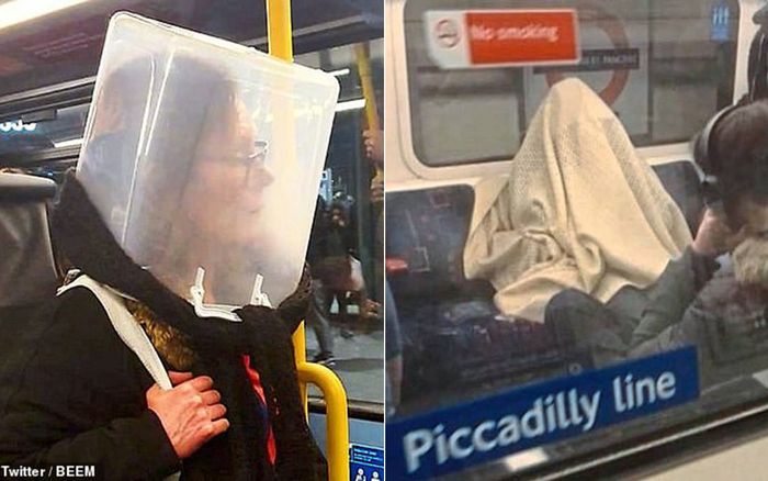 Sợ nhiễm COVID-19, người dân Anh hết đội thùng nhựa lên đầu đến trùm chăn ra đường