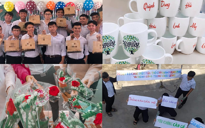 Muôn kiểu chào đón 8/3 của các cô cậu học trò bất chấp mùa dịch COVID-19