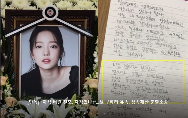 Lộ nhật ký trầm cảm của Goo Hara: Mẹ ruột bỏ rơi đòi 50% tài sản thừa kế, anh trai và bố đệ đơn kiện