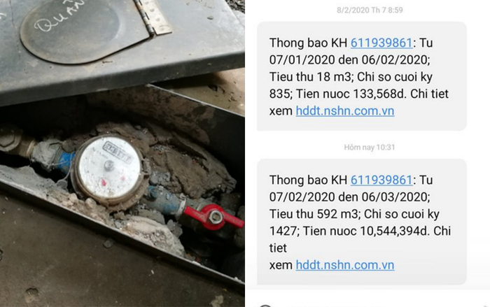 Chưa hết lo vì dịch COVID-19, một hộ dân ở Hà Nội lại ngã ngửa vì hóa đơn 10,5 triệu tiền nước/tháng