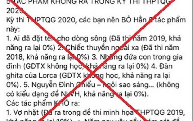 5 tác phẩm Ngữ văn không ra trong kỳ thi THPT quốc gia: Chỉ là tin đồn thất thiệt