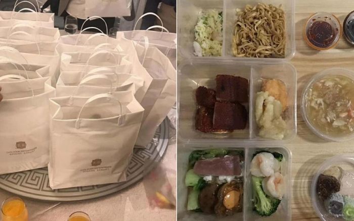 Cô dâu chú rể đóng gói thức ăn tiệc cưới cho khách mang về giữa dịch COVID-19 gây xôn xao