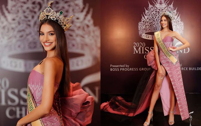 Xuất hiện lộng lẫy, đương kim Hoa hậu Hòa bình Quốc tế vẫn lộ mặt căng cứng như tượng