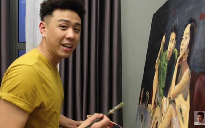 Dân tình thi nhau 'réo tên' Hàn Hằng sau khi chiêm ngưỡng bức vẽ còn dang dở của Huyme trong Vlog mới