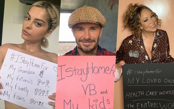 Nhiều nghệ sĩ lớn trên thế giới tiên phong với phong trào ở nhà chống dịch