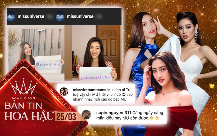 Kim Duyên gây chú ý với fan Miss Universe, fan giục Lương Thùy Linh thi Hoa hậu Hoàn vũ Việt Nam