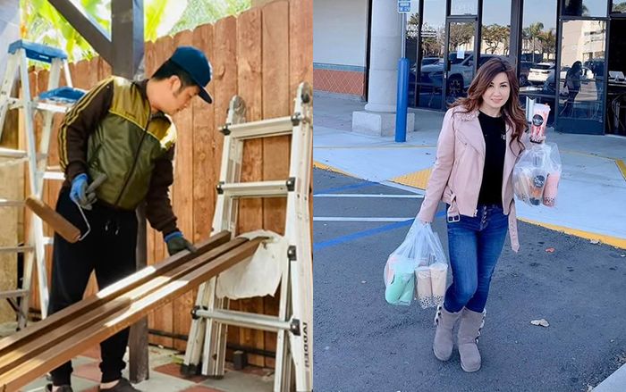 Bằng Kiều đóng gỗ làm vườn, vợ cũ nam ca sĩ đi giao hàng để mưu sinh giữa mùa dịch COVID-19