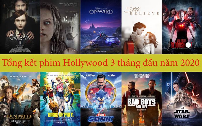 Tổng kết phim Hollywood 3 tháng đầu năm 2020: Phim siêu hùng thất thế, các tựa phim kinh dị và chuyển thể lên ngôi
