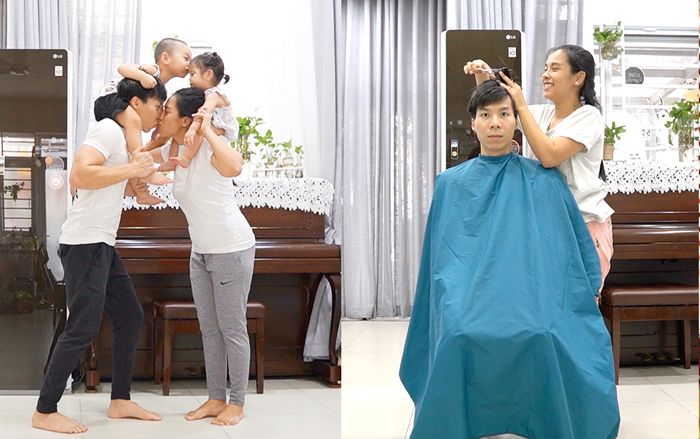 Gia đình 'hoàng tử xiếc' Quốc Nghiệp cực đáng yêu với bộ ảnh đầy năng lượng trong thời gian cách ly xã hội