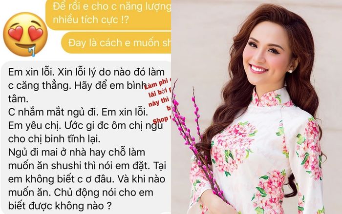 Hoa hậu Diễm Hương công khai đoạn tin nhắn với người tình mới kém tuổi khiến dân mạng ganh tị