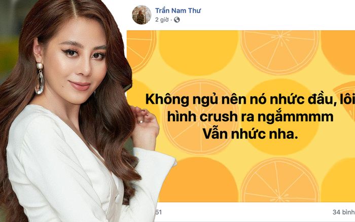 Trang cá nhân ngập tràn mùi yêu thương, phải chăng Nam Thư đang 'thầm thương trộm nhớ' chàng trai nào đó?