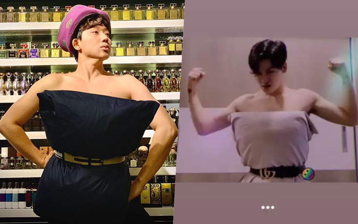 Khi Trấn Thành, Ali Hoàng Dương quyết định bắt trend lấy gối làm váy không hề kém cạnh hội chị em phụ nữ