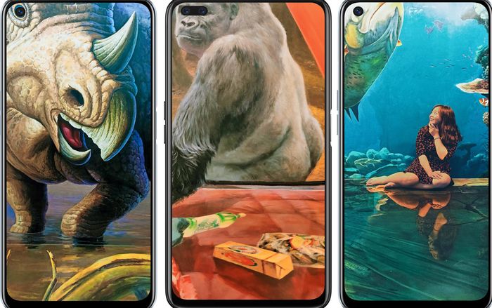 Sáng tạo ngay bộ hình nền độc đáo với màn hình đục lỗ trên Realme 6 Series