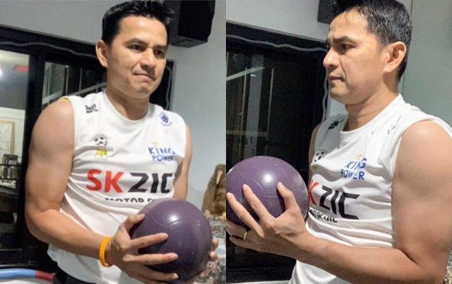 Cận cảnh Kiatisuk luyện tập tại nhà