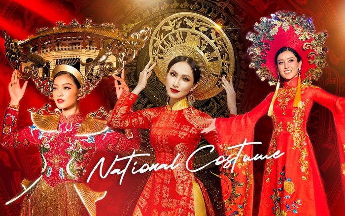 Hoài Sa - Huyền My đẹp quyền lực với áo dài đỏ rực rỡ, Kiều Loan mang hội hoa đăng đến Venezuela