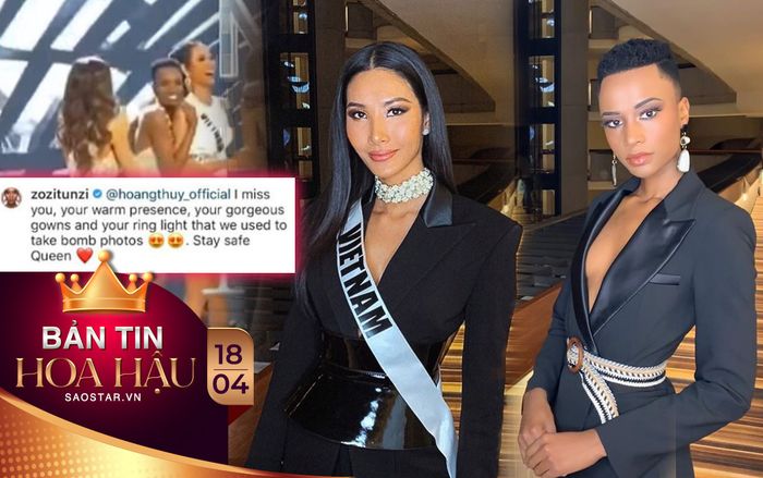 Miss Universe Zozibini Tunzi mến mộ Hoàng Thùy: 'Tôi nhớ nhất những chiếc váy xuất sắc của bạn'