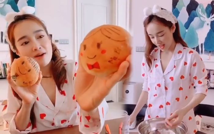 Nhã Phương khoe clip tự tay làm bánh mừng sinh nhật Trường Giang