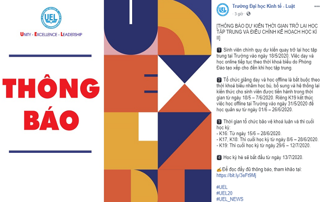 Trường đại học đầu tiên trong khối ĐHQG TP.HCM ấn định ngày trở lại trường của sinh viên