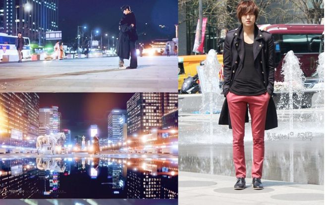 Đây là điểm chung giữa 'The King: Eternal Monarch' và 'City Hunter', sau 9 năm Lee Min Ho vẫn đứng cùng một vị trí chạm mặt crush lần đầu tiên