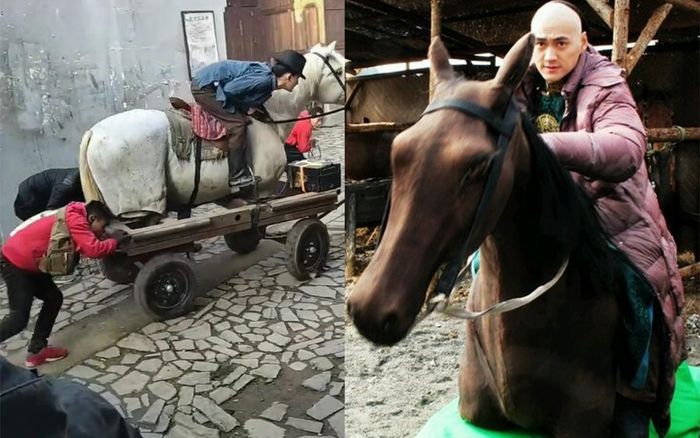 Đây là sự thật cảnh cưỡi ngựa trong phim Hoa Ngữ: Triệu Lệ Dĩnh ngượng ngùng trước ống kính, Chu Nhất Long bị nhiều người đẩy đi