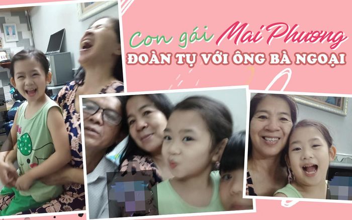 Con gái Mai Phương đoàn tụ với ông bà ngoại
