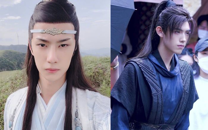 Hình ảnh hậu trường 'Hạo Y Hành' bị lộ ra ngoài - cư dân mạng so sánh ngay tạo hình cổ trang của Trần Phi Vũ và Vương Nhất Bác