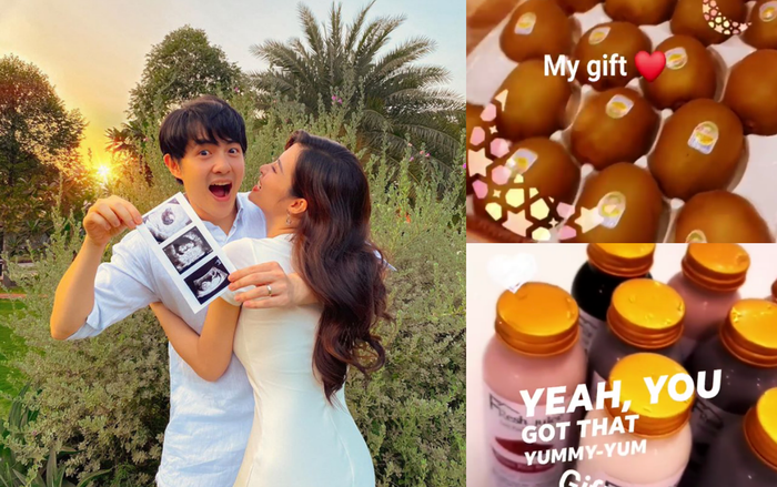 Vừa mới thông báo mang thai, Đông Nhi đã được 'hội anh em bạn dì' tẩm bổ cho như thế này