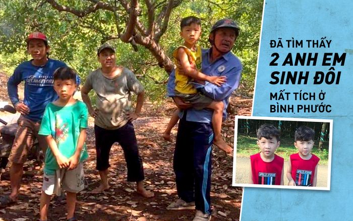 Đã tìm thấy hai anh em sinh đôi mất tích ở Bình Phước chiều 30/4