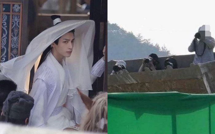 Fan đào hố, thuê máy xúc vượt tường để săn ảnh hậu trường 'Hạo y hành' của La Vân Hi và Trần Phi Vũ