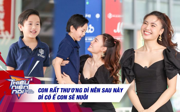 Ninh Dương Lan Ngọc cười tít mắt vì cháu trai hứa hẹn: 'Nếu dì Ngọc ế chồng, con sẽ nuôi dì'