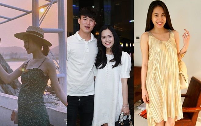 Nhan sắc các nàng WAGs khi mang bầu: Thủy Tiên, Quỳnh Anh kém sắc vợ Phan Văn Đức