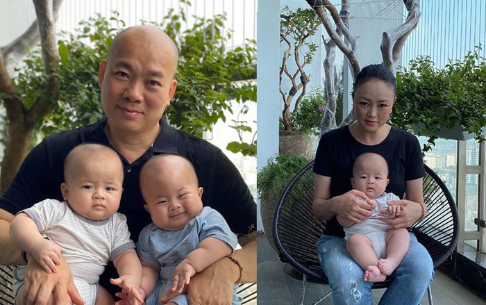 Hiệu phó Văn Thùy Dương khoe loạt ảnh bên gia đình nhưng biểu cảm trái ngược của cặp sinh đôi mới khiến dân tình thích thú
