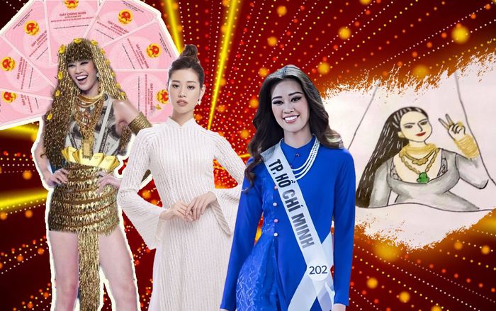 Trang phục dân tộc của Khánh Vân xuất hiện bản vẽ '7 miếng đất': Hot nhưng 'bao rớt'!