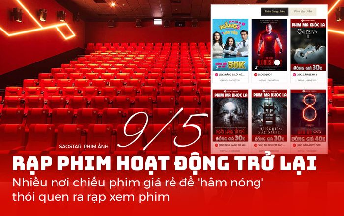 Mở cửa sau giãn cách xã hội COVID-19, nhiều rạp chiếu phim giá rẻ để 'hâm nóng' thói quen ra rạp xem phim