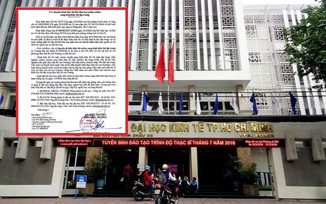 Sinh viên ĐH Kinh tế bức xúc vì trường đột ngột chuyển từ thi online sang thi tập trung tại trường