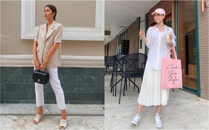 Hè đâu chỉ có váy hoa sặc sỡ, học Hà Tăng và Sam cách mặc đồ trắng tinh khôi mát lành
