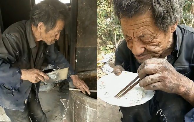 Con trai phát hiện người cha mất tích suốt 10 năm qua video ông lão mặc rách rưới trên TikTok