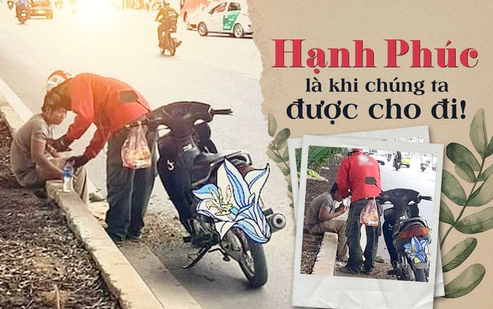 Dân mạng xúc động trước hành động sẻ chia ổ bánh mì cho người lạ ven đường của bác xe ôm: Hạnh phúc là khi chúng ta được cho đi!
