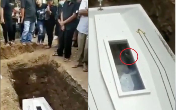 Quay lại cảnh hạ huyệt, người thân kinh hãi khi phát hiện điều lạ lùng bên trong quan tài