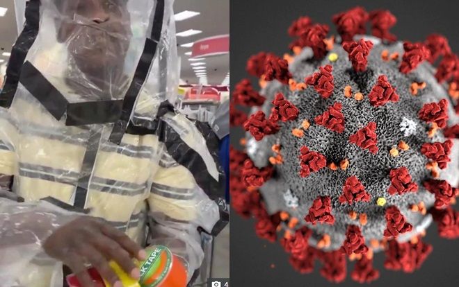 Nhân viên mặc đồ bảo hộ kín mít phòng COVID-19 nhưng thiếu một thứ quan trọng