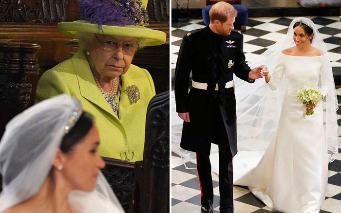 Nữ hoàng không hài lòng khi Meghan chọn váy cưới trắng tinh