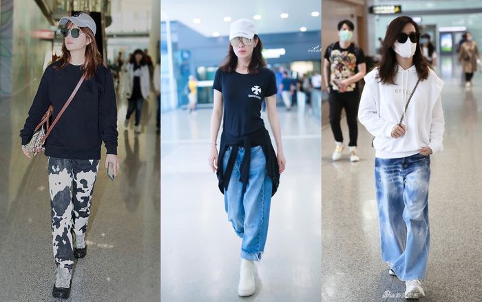 Xa Thi Mạn & Triệu Vy biến sân bay thành sàn catwalk cực xịn xò