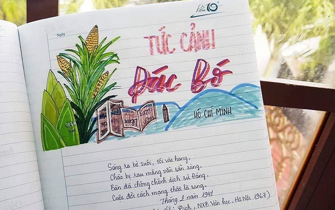 Cư dân mạng thích thú với quyển vở Ngữ văn đầy màu sắc, vừa nhìn đã muốn học bài ngay!