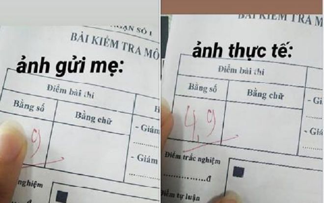 Học sinh sử dụng IQ vô cực, ‘hô biến’ điểm số từ dưới trung bình lên cao chót vót khoe với mẹ khiến CĐM cười ngất