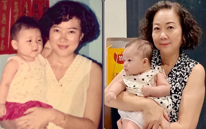Trấn Thành khoe ảnh nhan sắc mẹ ruột không hề thay đổi trong suốt 27 năm dù đã lên chức bà