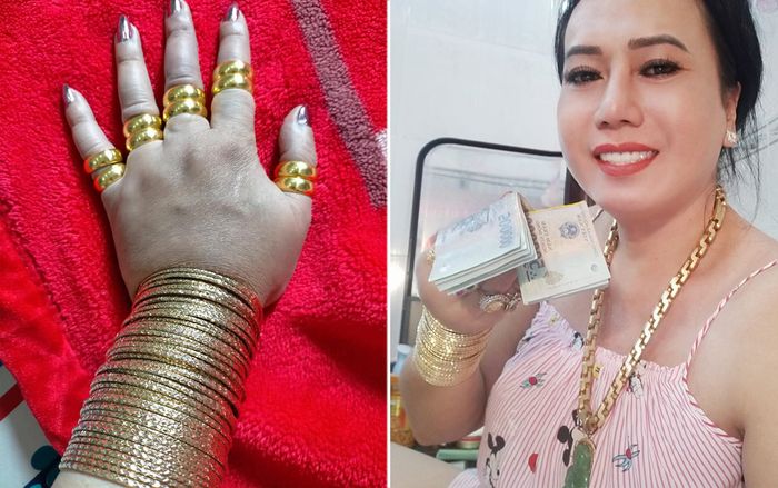 'Cô Minh Hiếu' livestream mua vàng dằn mặt người chê mình đeo đồ giả, tiết lộ mua nhiều để dành tặng fan